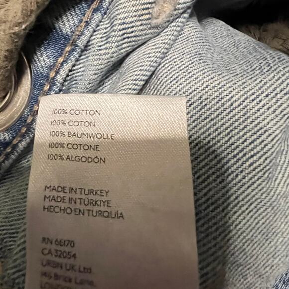 Free People Moxie Barrel Jeans Patchwork size 26 - Picture 6 of 10